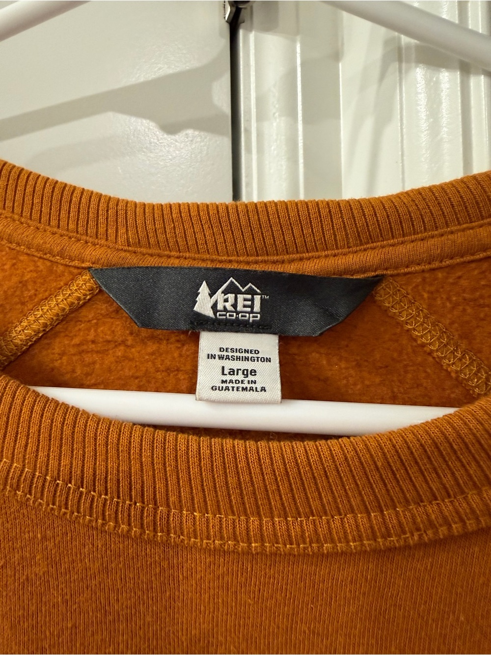 Crewneck Sweater in Warm Orange - Picture 3 of 4